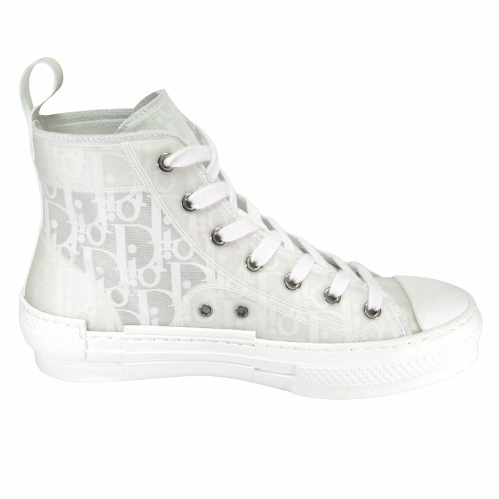 Dior Oak League High Top Sneakers Cut Shoes Logo Trotter 38 White — view 2