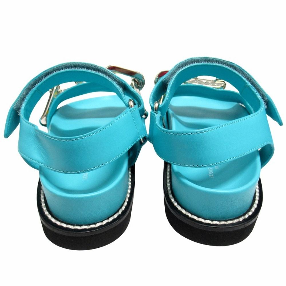 Louis Vuitton Paseo Line Chain Monogram Sandals Shoes Leather — view 5