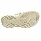 Dior Town Oblique Jacquard Shearling Sandals Shoes Trotter 40 Beige Brown — view 5