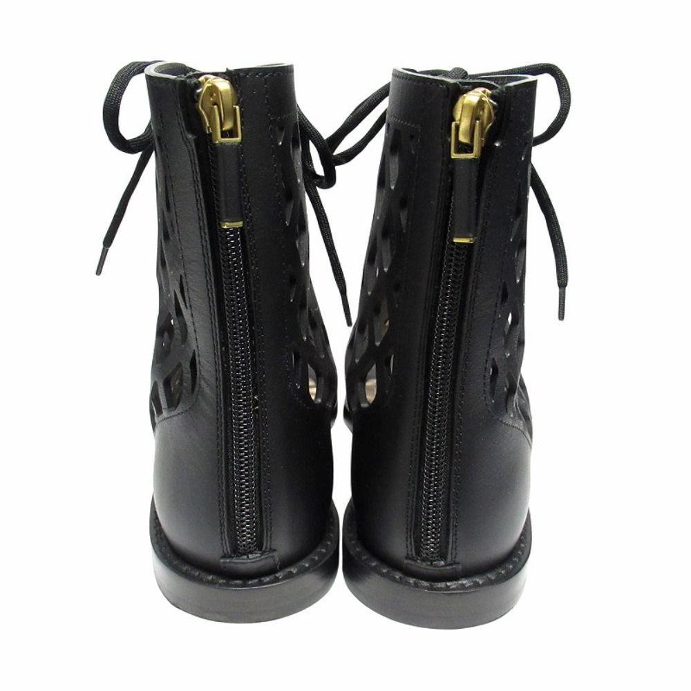 Dior D Trap Mesh Leather Sandals Boots Shoes 37 Black — view 5