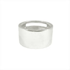 Gucci Polished Logo Vis Ring Wide Silver — view 3
