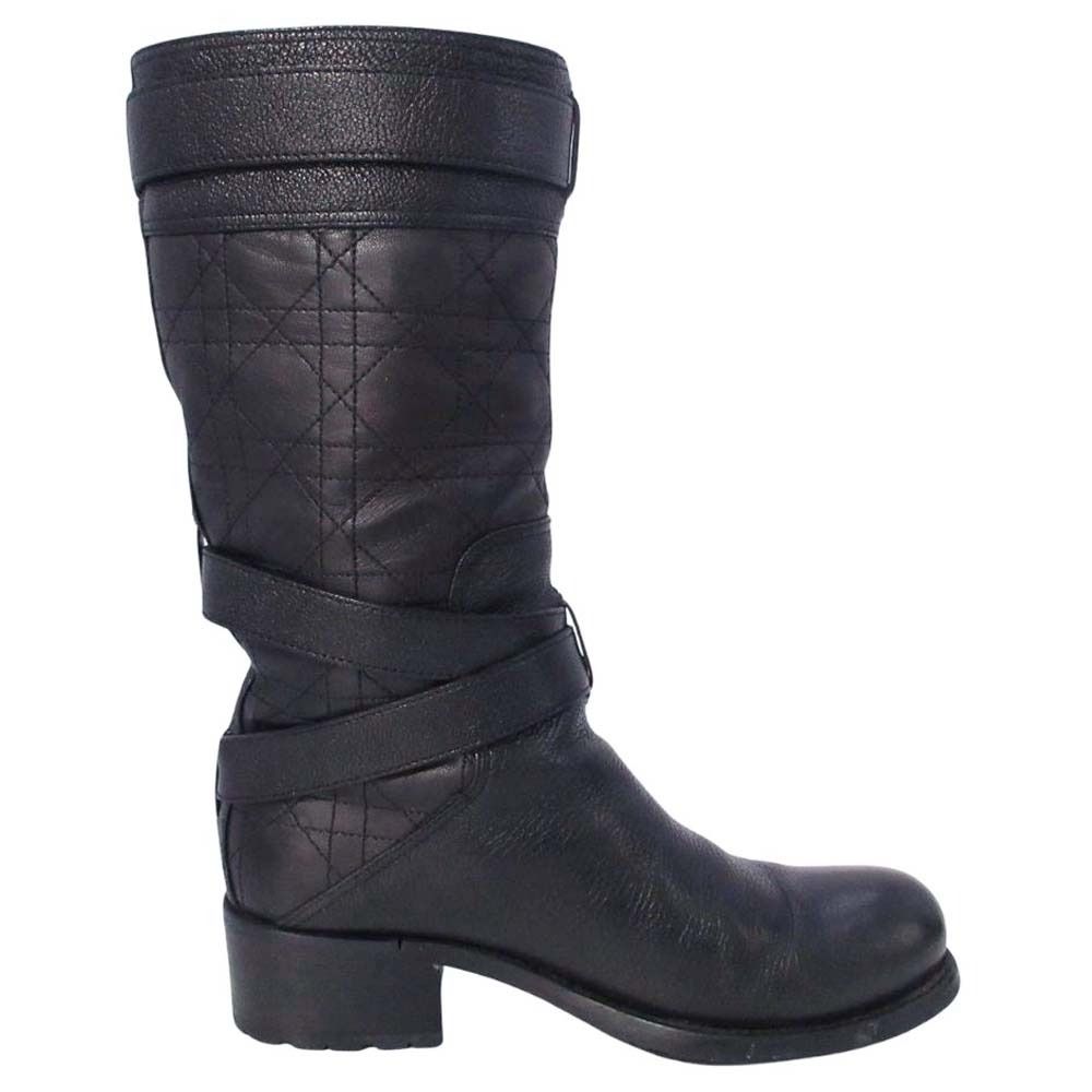 Dior Biker Cannage Low Boot Boots Black — view 4