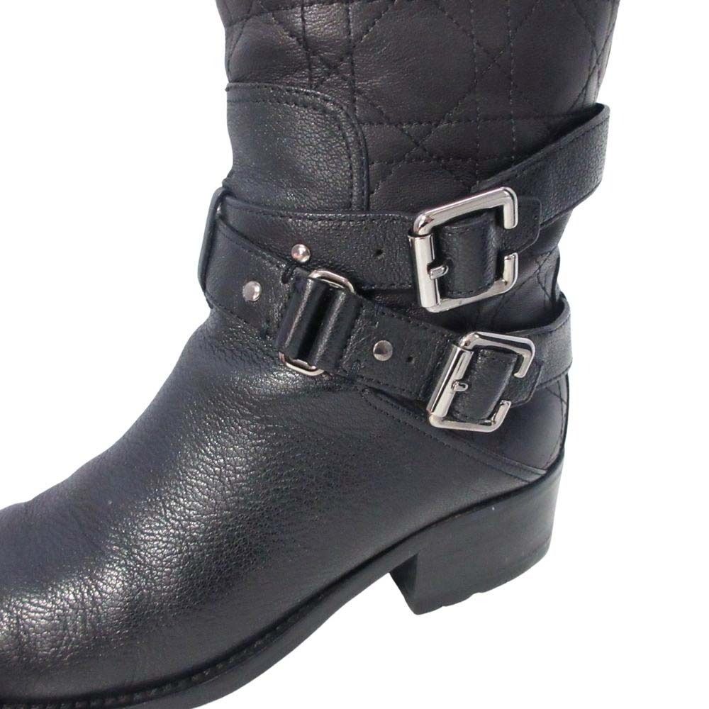 Dior Biker Cannage Low Boot Boots Black — view 8