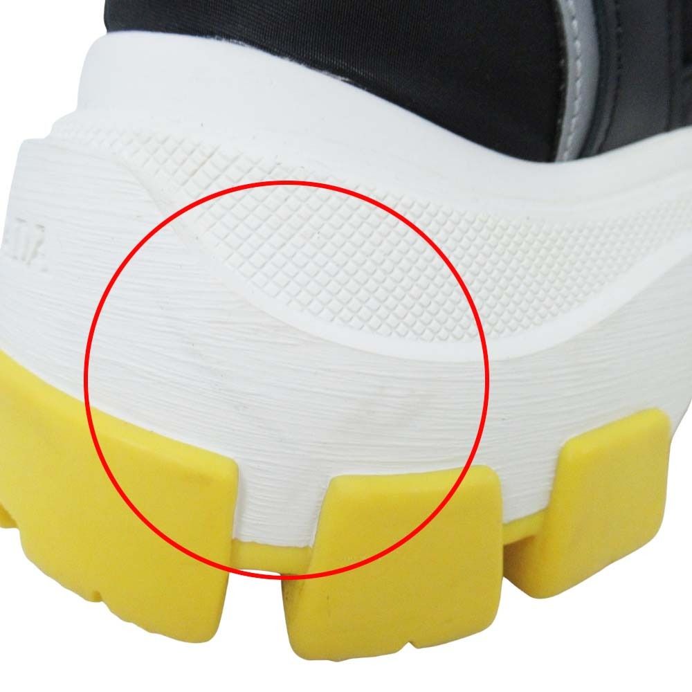 Prada Block Sneakers Volume Sole Low Top Platform Shoes Logo 37.5 Black — view 9