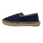 Chanel 14c CC Logo Espadrilles 35 Navy — view 2