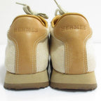 Hermes Quick Leather Canvas Sneakers 35 Camel — view 5