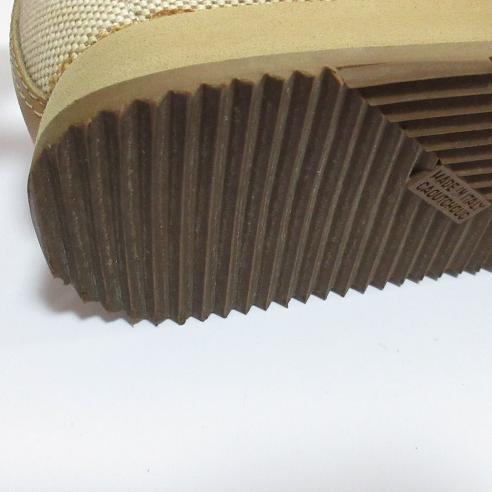Hermes Quick Leather Canvas Sneakers 35 Camel — view 9