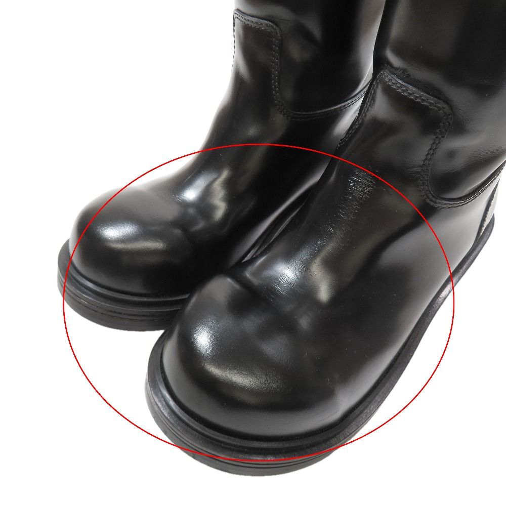 Bottega Veneta Fireman Long Boots Shoes Leather 36 Black — view 7