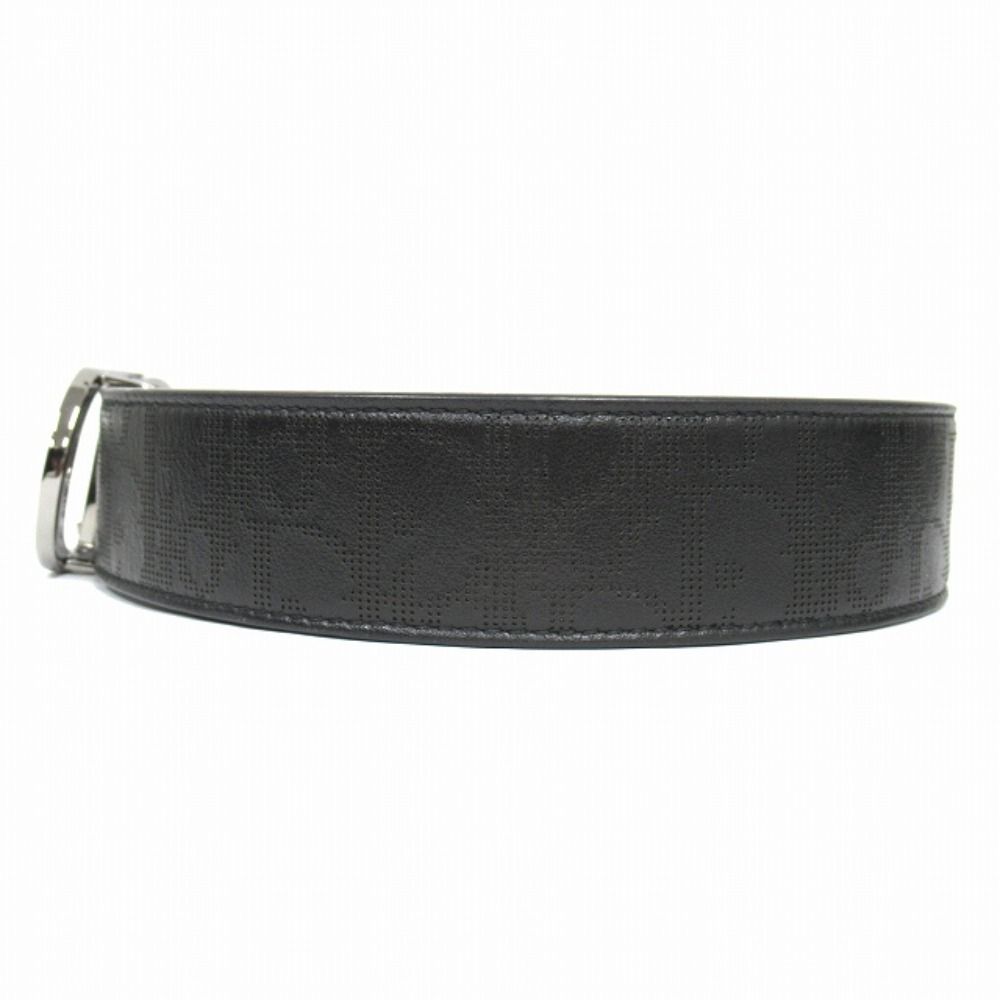 Dior Oblique Perforated Leather Belt Reversible CD Logo Silver Black — view 2