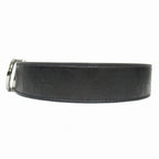 Dior Oblique Perforated Leather Belt Reversible CD Logo Silver Black — view 2