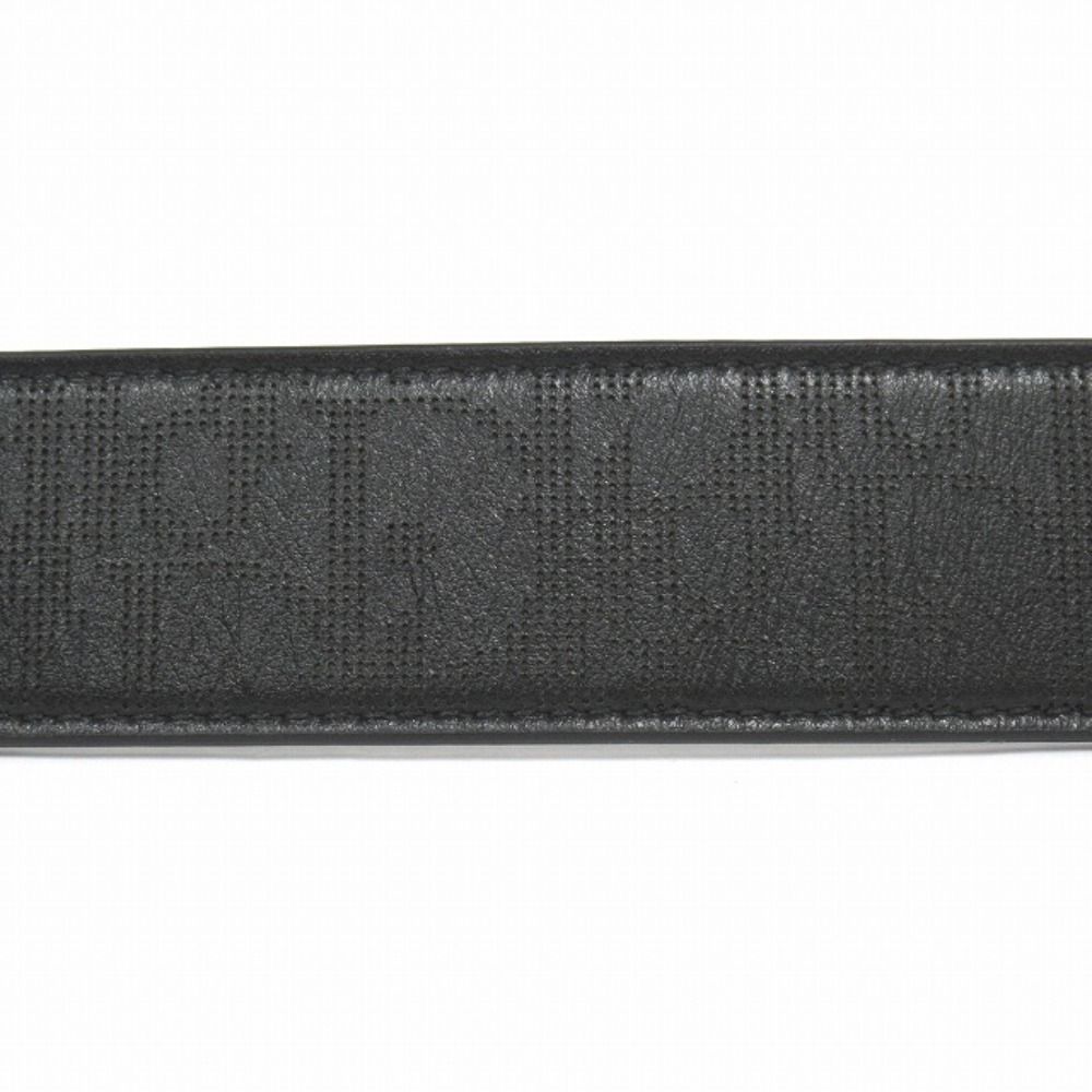 Dior Oblique Perforated Leather Belt Reversible CD Logo Silver Black — view 4