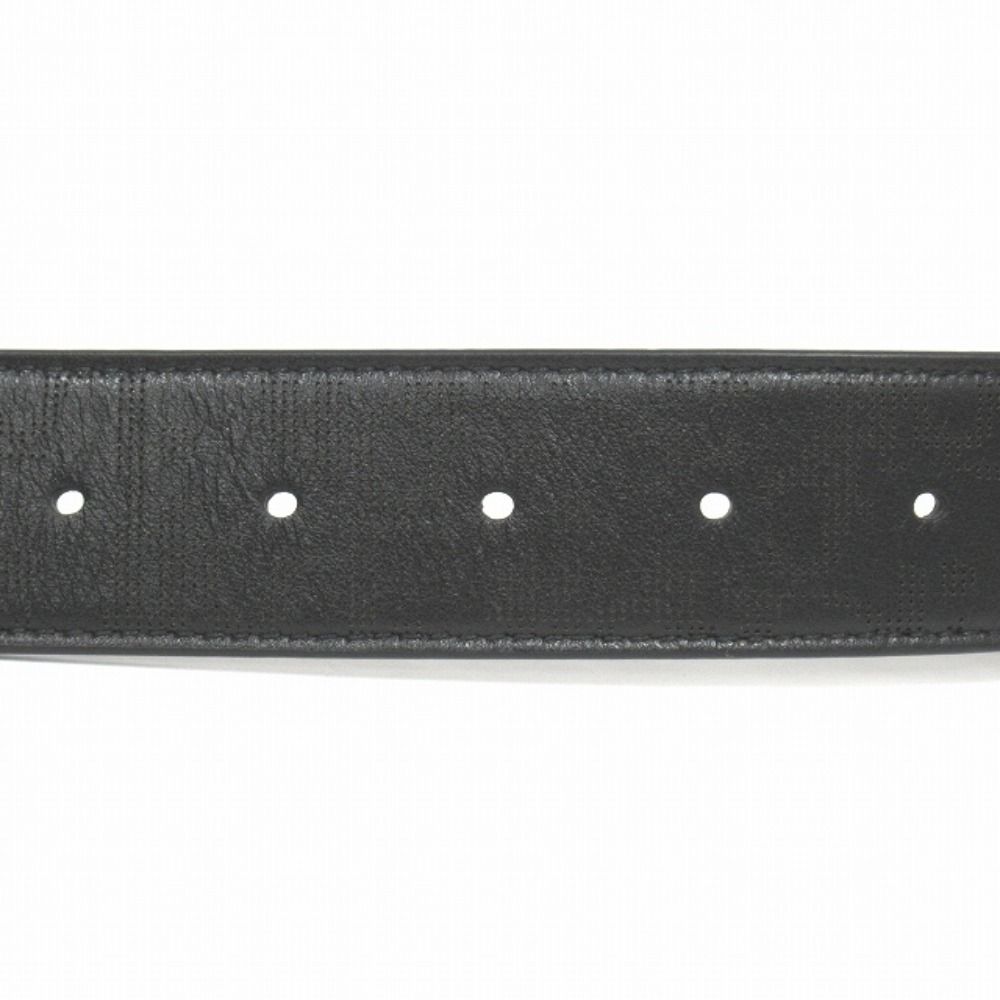 Dior Oblique Perforated Leather Belt Reversible CD Logo Silver Black — view 5