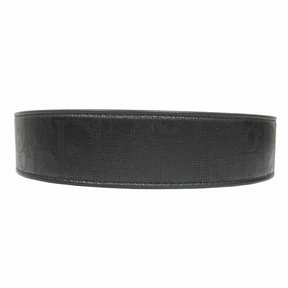 Dior Oblique Perforated Leather Belt Reversible CD Logo Silver Black — view 3