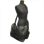 Bottega Veneta Perforated Messenger Bag Shoulder Intrecciato Black — view 6