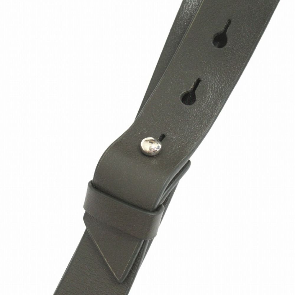 Prada Cow Leather Key Holder Key Strap Carabiner Khaki — view 2