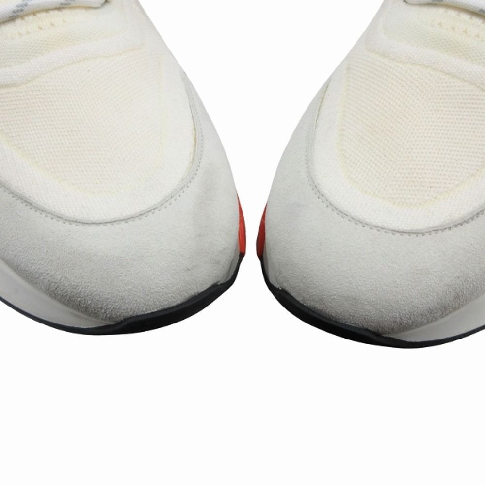 Hermes Addict Knit Sneakers Shoes Low Cut 43 White Orange — view 6