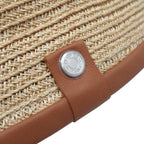 Hermes Garance Hemp Leather Cap Hat Series Logo 57 Natural — view 5