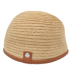 Hermes Garance Hemp Leather Cap Hat Series Logo 57 Natural — view 3