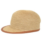 Hermes Garance Hemp Leather Cap Hat Series Logo 57 Natural — view 2