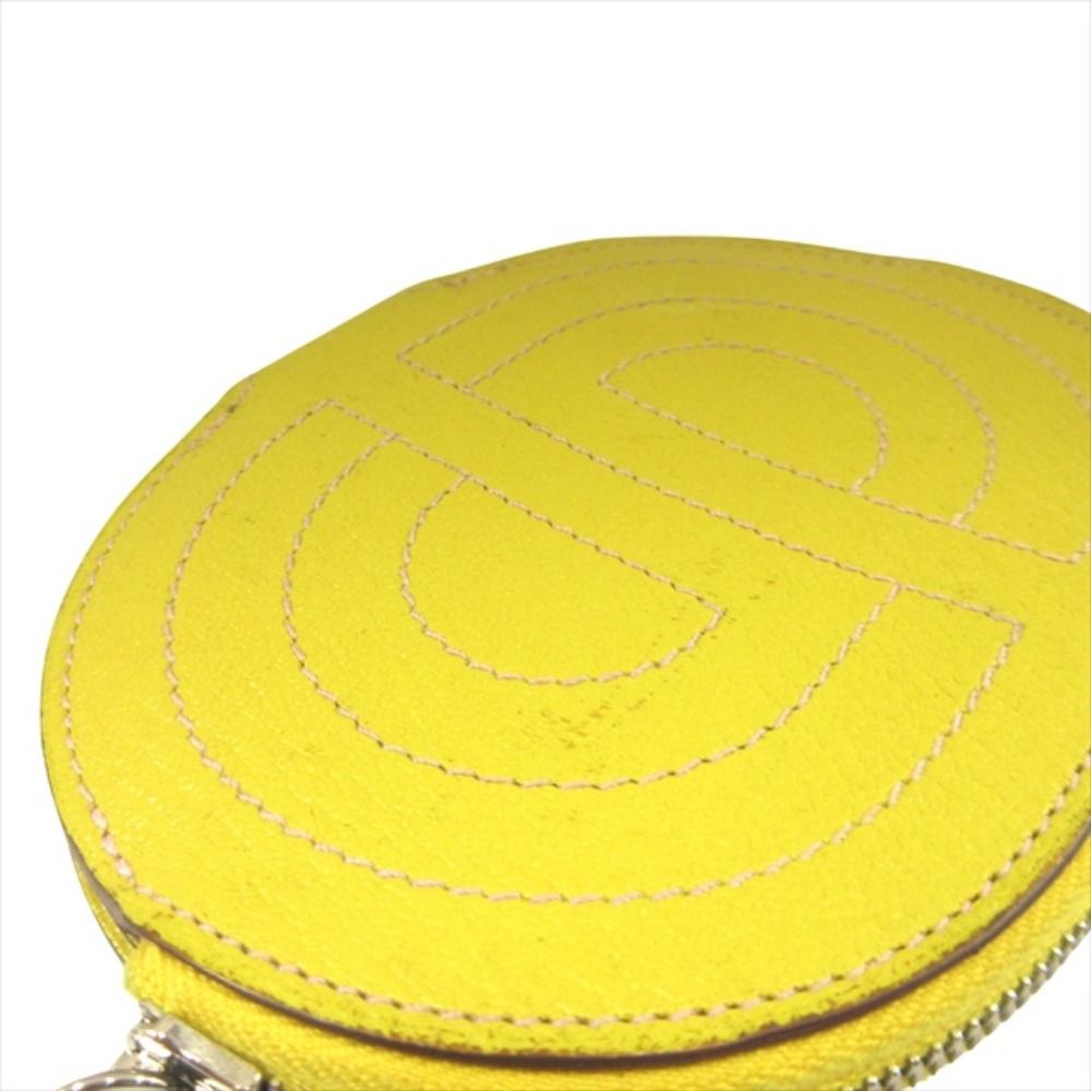 Hermes in the Loop Coin Case Wallet Purse Card Chaine D'ancre Leather Yellow — view 5