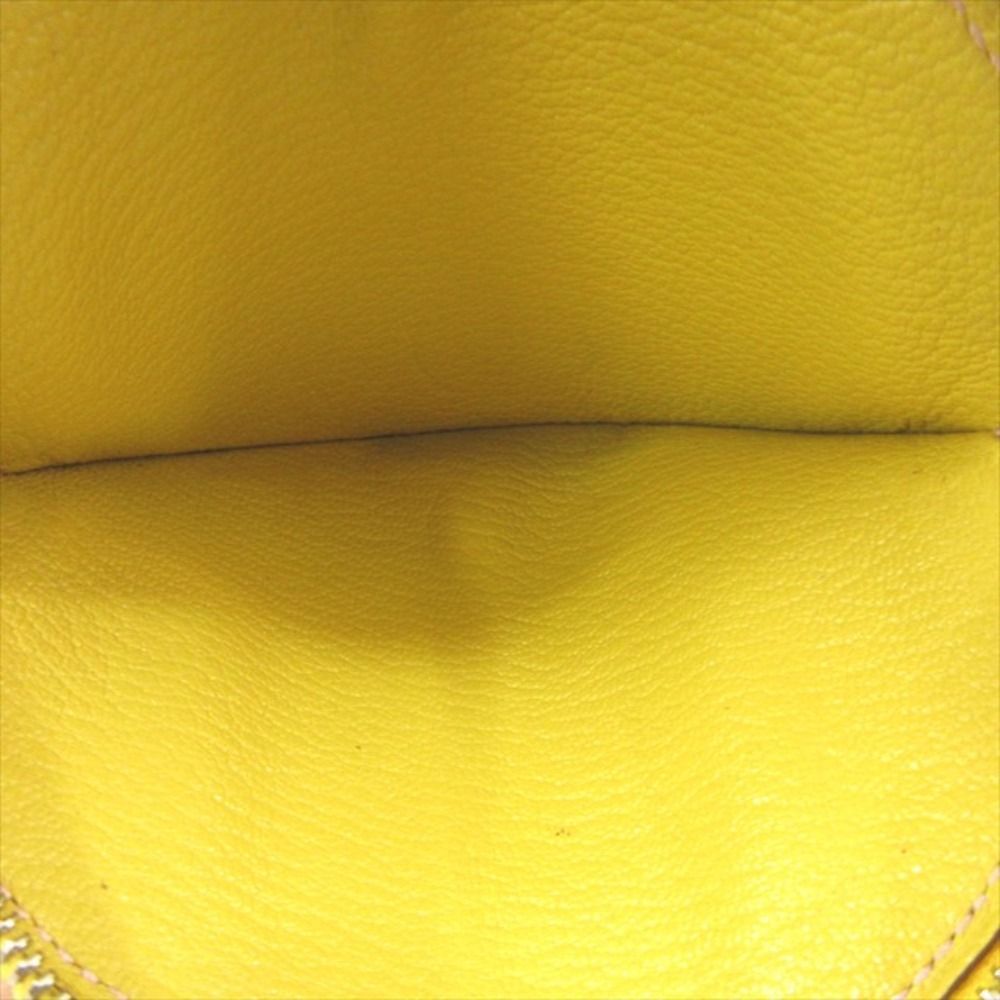 Hermes in the Loop Coin Case Wallet Purse Card Chaine D'ancre Leather Yellow — view 7