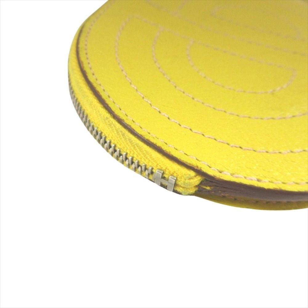 Hermes in the Loop Coin Case Wallet Purse Card Chaine D'ancre Leather Yellow — view 6