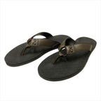 Bottega Veneta Leather Thong Sandals Shoes Beach Intrecciato 40 Brown — view 4