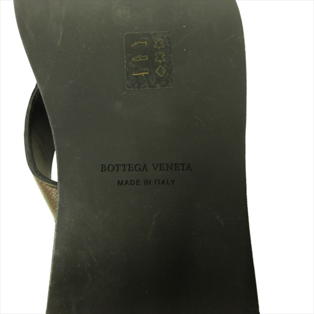 Bottega Veneta Leather Thong Sandals Shoes Beach Intrecciato 40 Brown — view 8