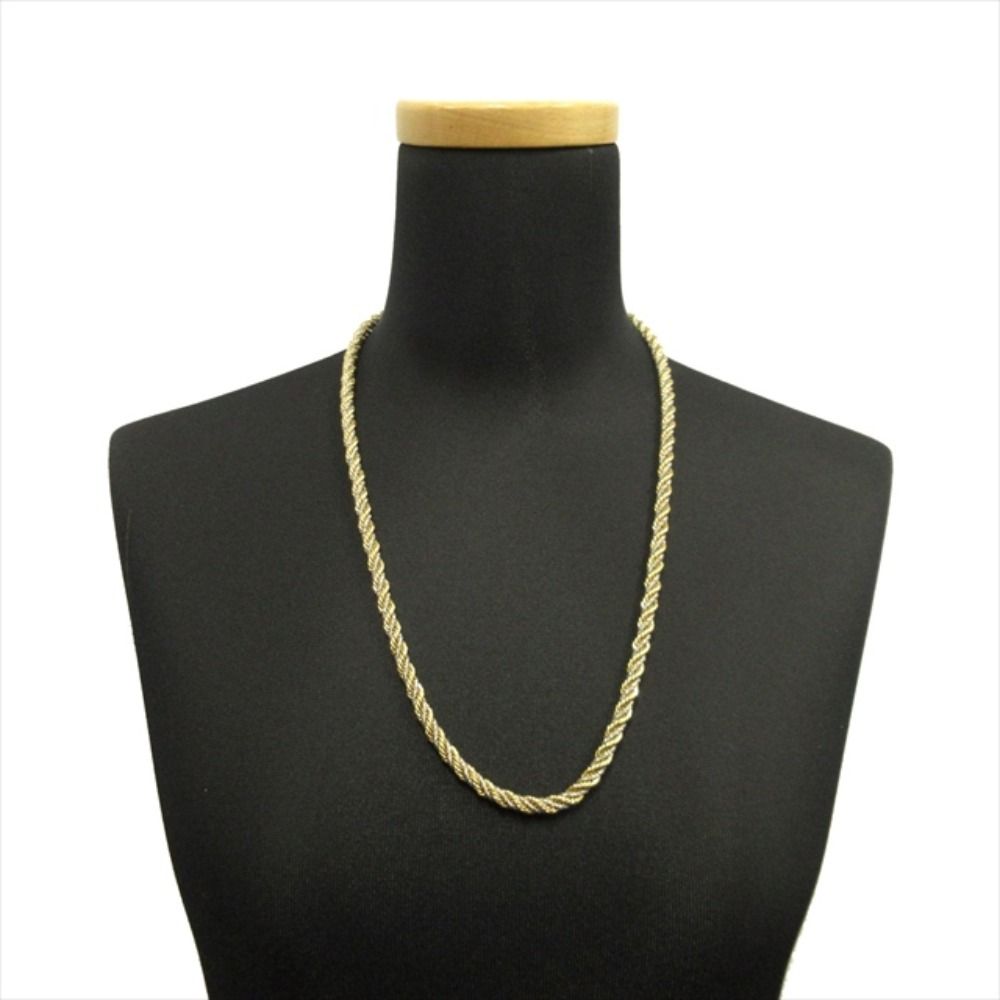 Dior Twist Chain Necklace Vintage 60 cm Gold Silver — view 6