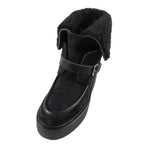 Hermes Vovelore Shearling Boots Platform 2-Way Shoes 36 Black — view 4