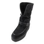 Hermes Vovelore Shearling Boots Platform 2-Way Shoes 36 Black — view 5