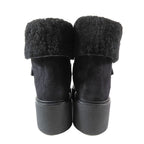 Hermes Vovelore Shearling Boots Platform 2-Way Shoes 36 Black — view 6