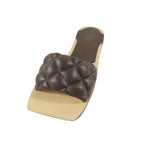Bottega Veneta Intrecciato Leather Slides Padded Sandals Quilted Shoes — view 4