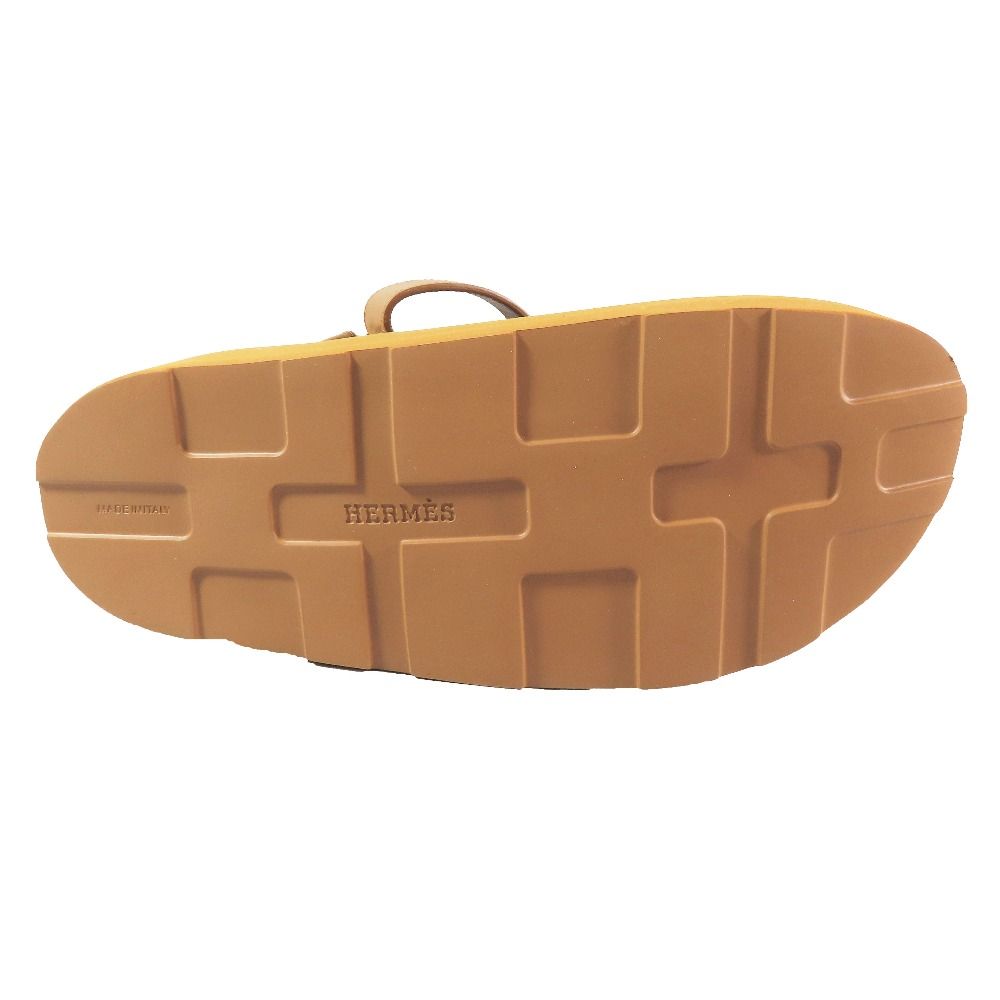 Hermes Enid Thick Sole Sandals Shoes Platform Diamant Buckle Logo — view 6