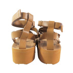 Hermes Enid Thick Sole Sandals Shoes Platform Diamant Buckle Logo — view 5