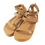 Hermes Enid Thick Sole Sandals Shoes Platform Diamant Buckle Logo — view 3
