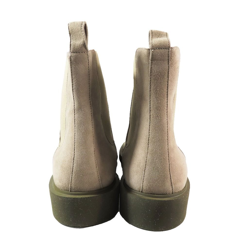 Hermes Suede Vovelore Leather Side Gore Boots Chelsea Short Shoes 44 Beige — view 5