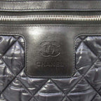 Chanel CC Logo Quilted Backpack Purse Black — view 7