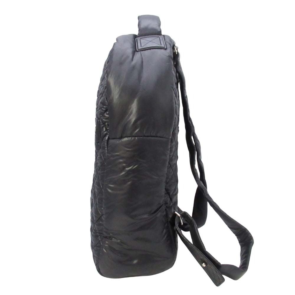 Chanel CC Logo Quilted Backpack Purse Black — view 2