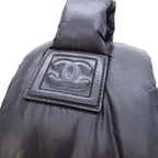 Chanel CC Logo Quilted Backpack Purse Black — view 9