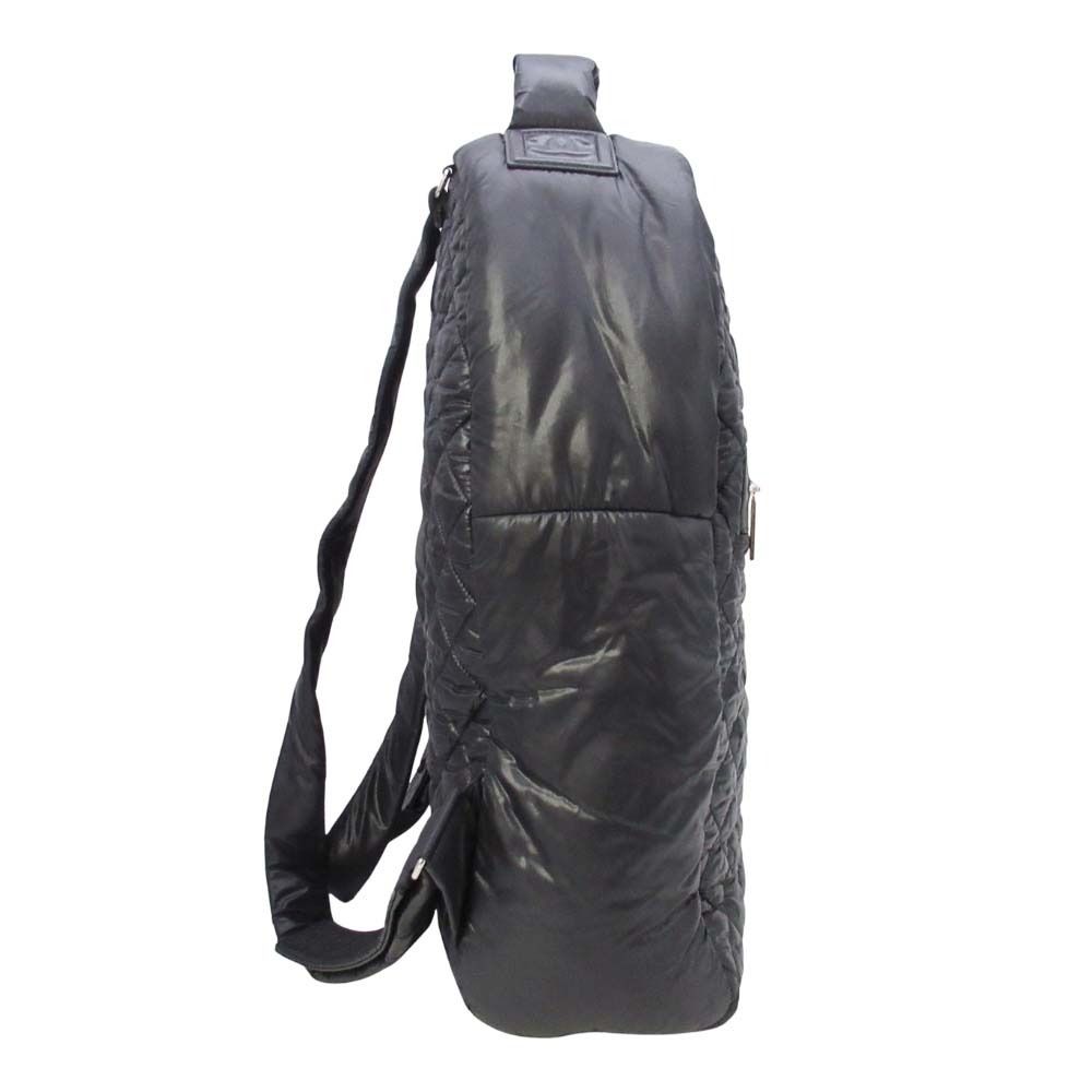 Chanel CC Logo Quilted Backpack Purse Black — view 4