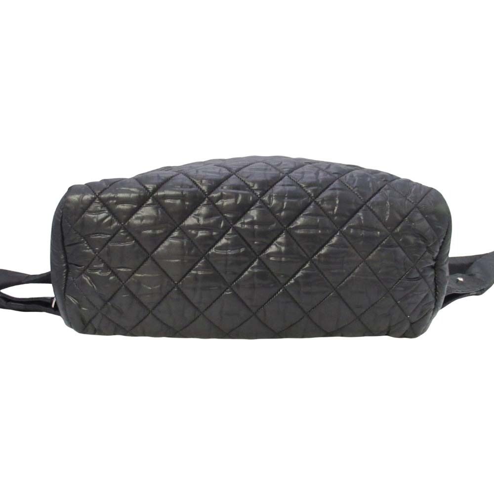 Chanel CC Logo Quilted Backpack Purse Black — view 5
