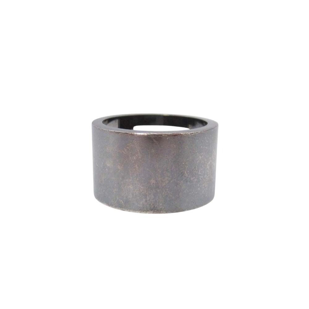 Gucci Black Coating Wide Ring 925 Cutout Logo Silver — view 2