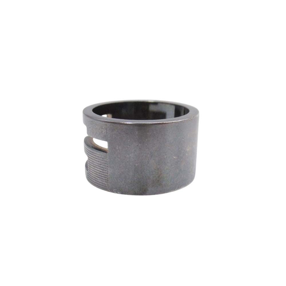 Gucci Black Coating Wide Ring 925 Cutout Logo Silver — view 3