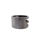 Gucci Black Coating Wide Ring 925 Cutout Logo Silver — view 4