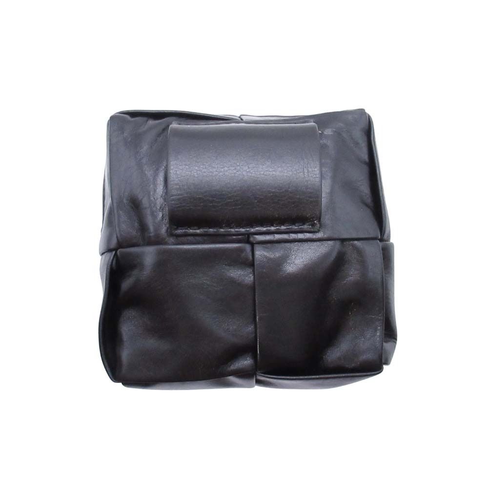 Bottega Veneta Maxi Intrecciato Leather Cassette Belt Pochette Pouch 95 cm Black — view 3