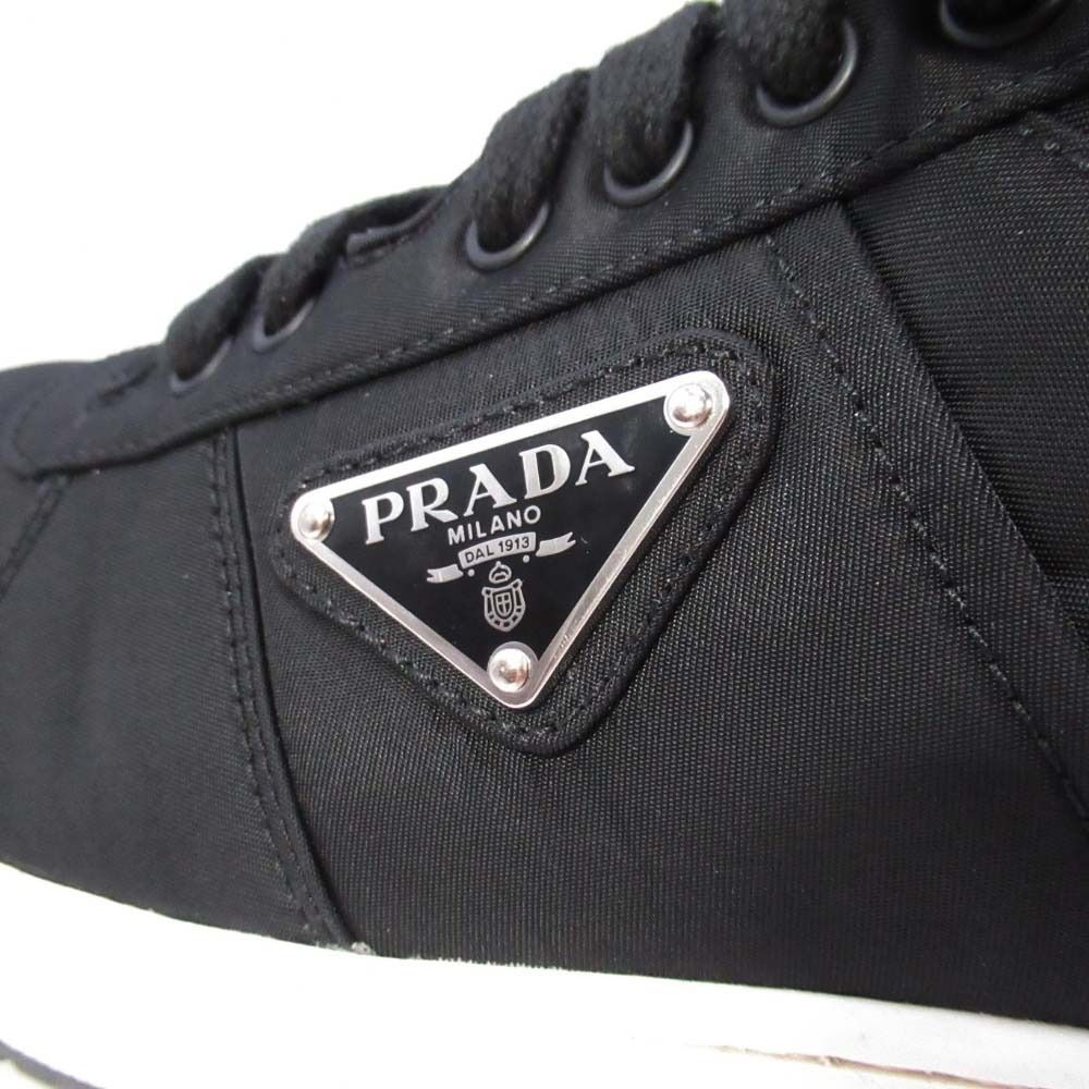 Prada Re-Nylon Triangle Logo Sneakers Shoes Plate 7 Black — view 6