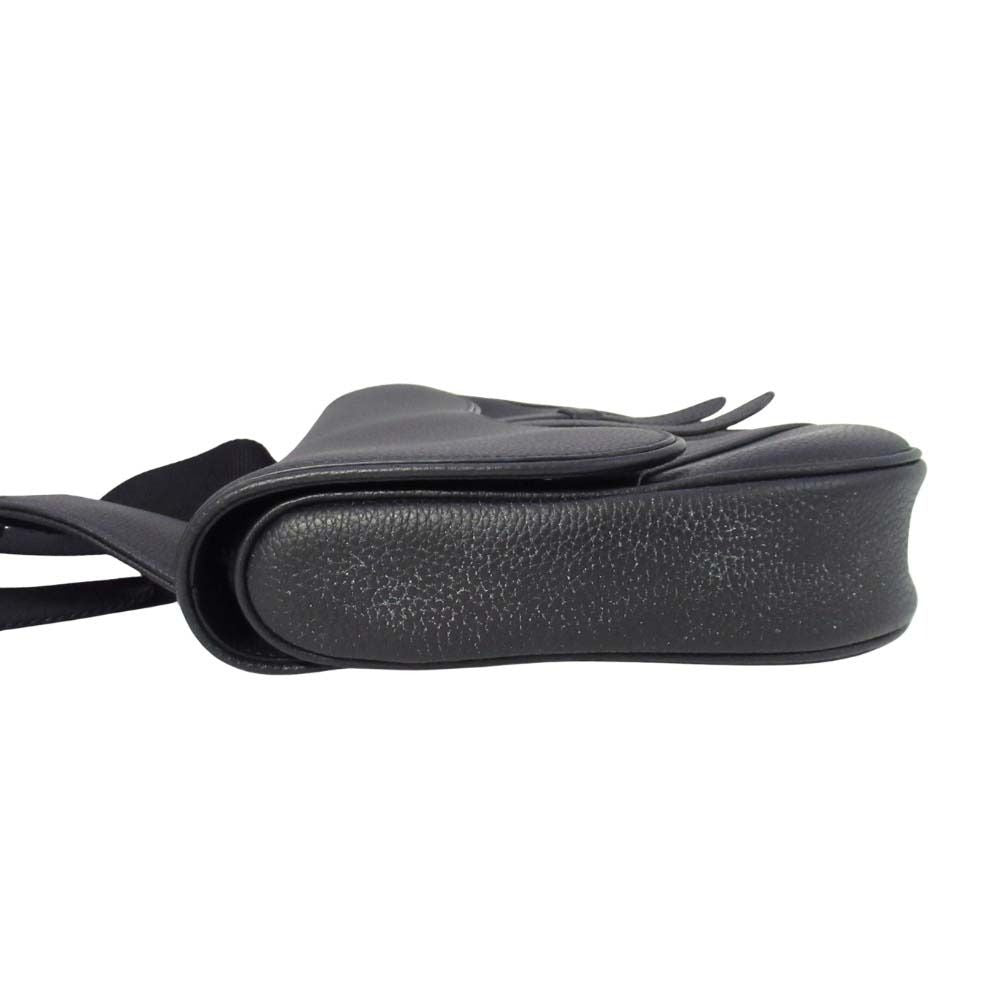 Dior Saddle Bag Crossbody Gray Calfskin Purse Black — view 6