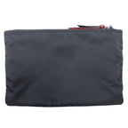 Prada Robot Metal Applique Pouch Clutch Nylon Triangle Plate Black — view 2