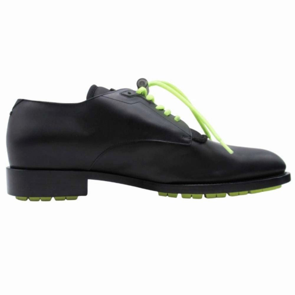 Louis Vuitton Dress Shoes Derby Logo Drost Lace Leather 6 Black — view 5